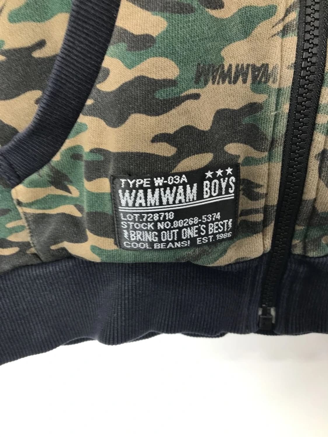 WAMWAM Boys Camo Zip Hoodie 상품이미지5