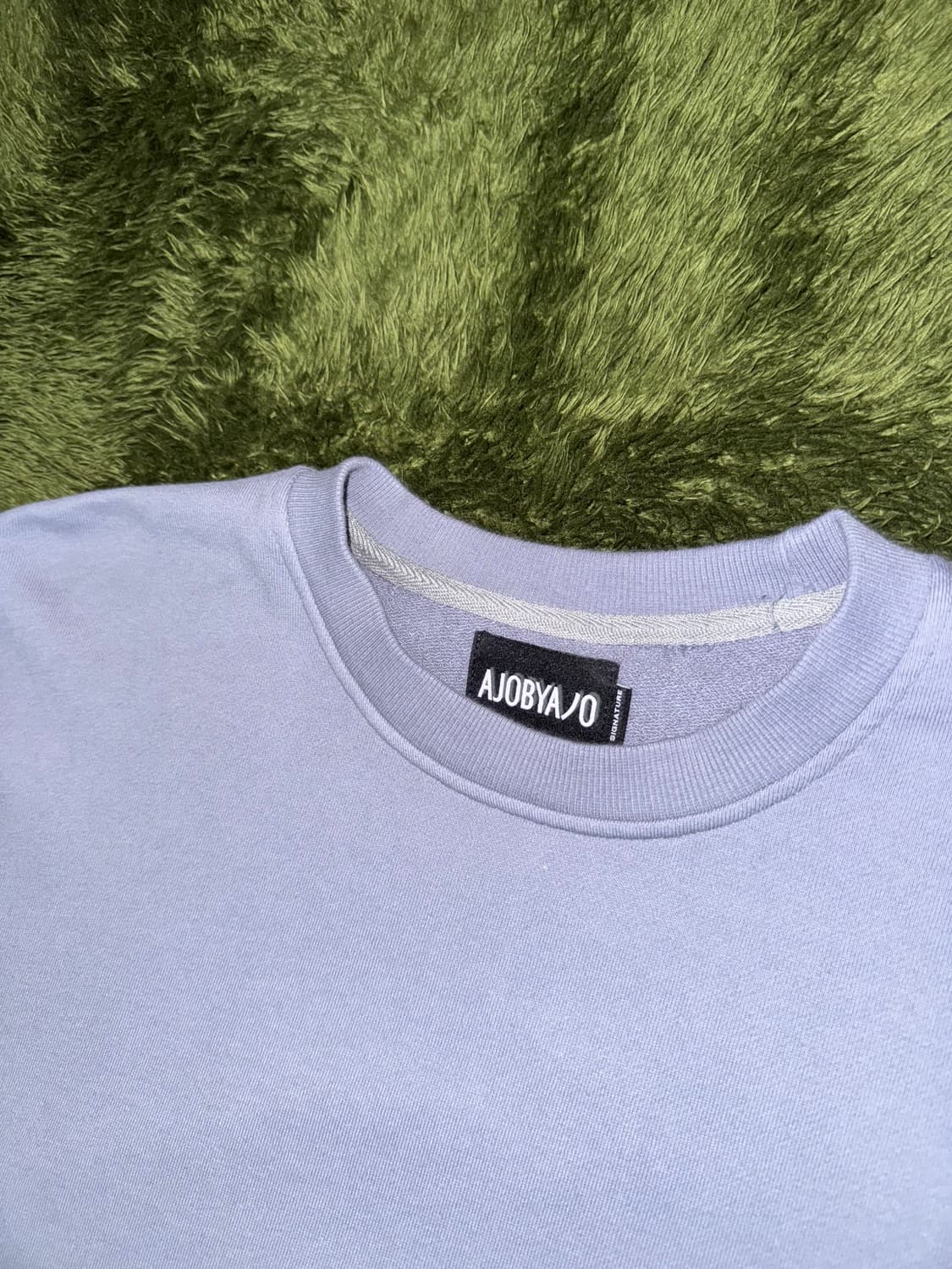 [XL] 아조바이아조 FUCK YOU 니트 믹스 스웻 셔츠 퍼플 상품이미지3