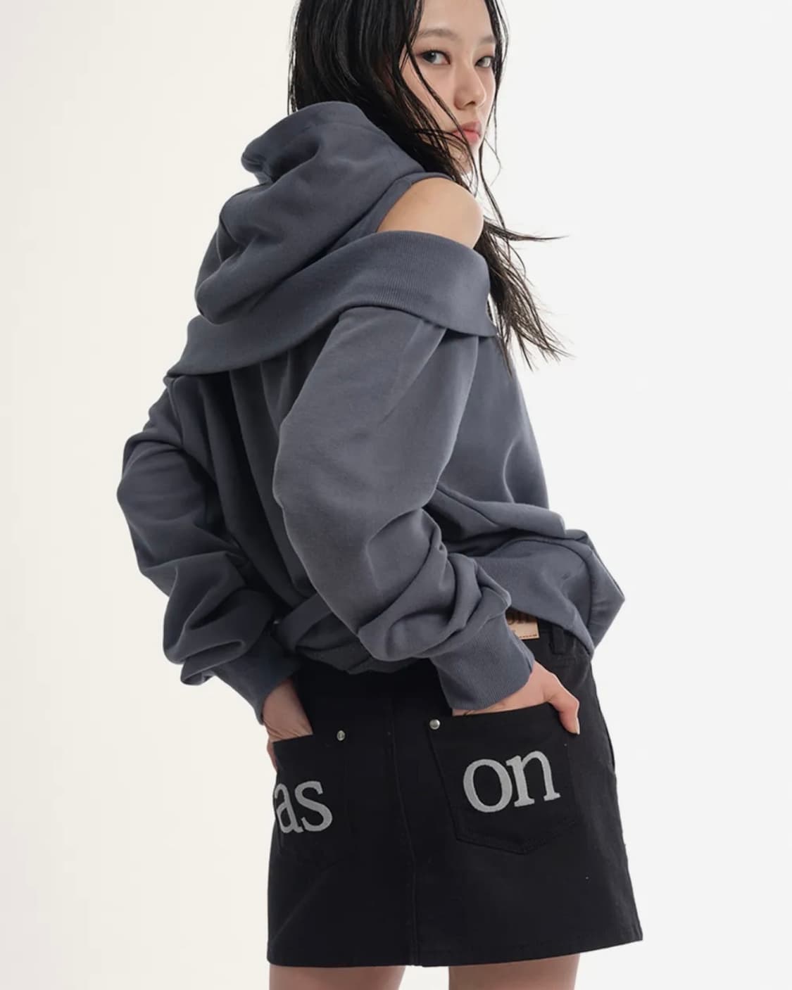 POG SKIRT / BLACK 상품이미지1