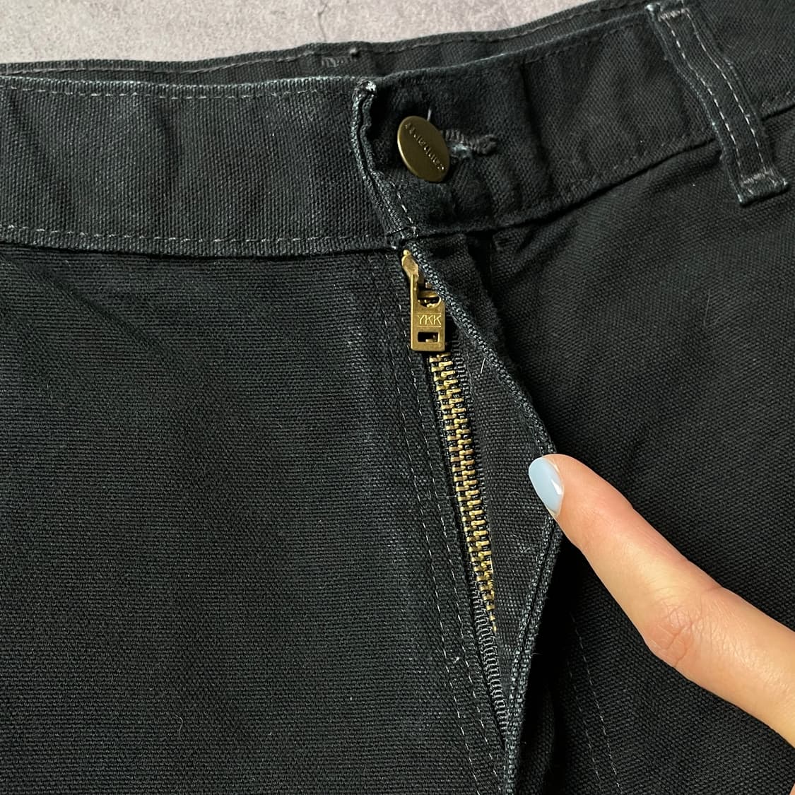 CARHARTT 칼하트 빈티지 블랙 카펜터 워크 하프팬츠 A01135 상품이미지3
