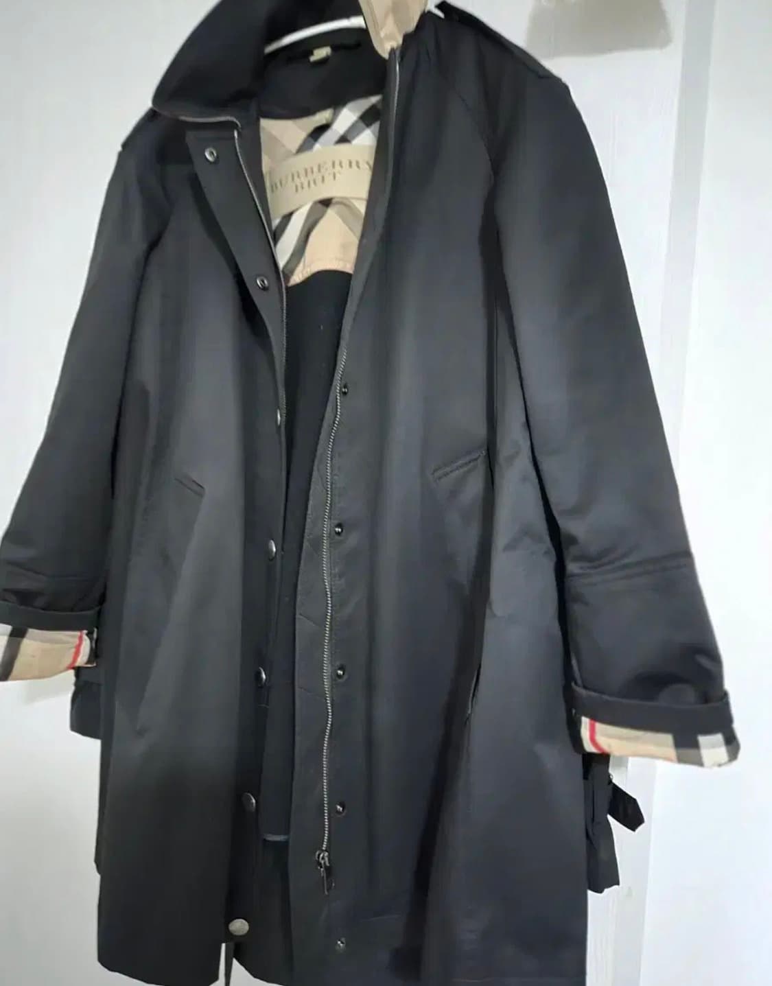 [44-55] 버버리 블랙 보우파크 코트 UK4 상품이미지3