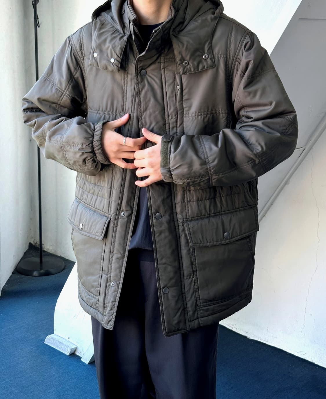 Quilted utility hood parka 상품이미지9