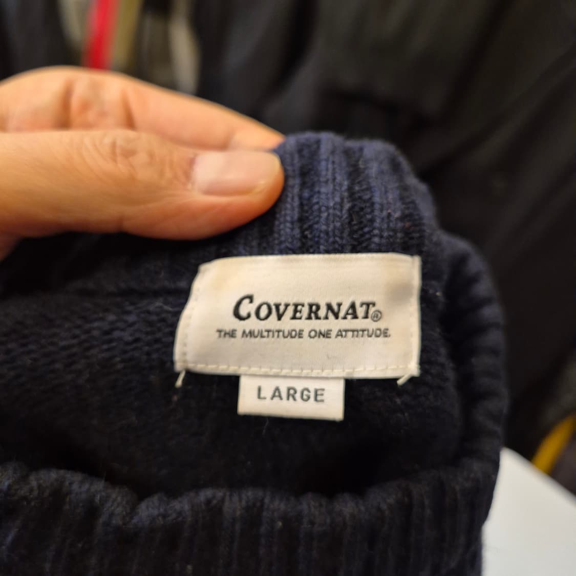 M 커버낫 네이비 니트 상품이미지3