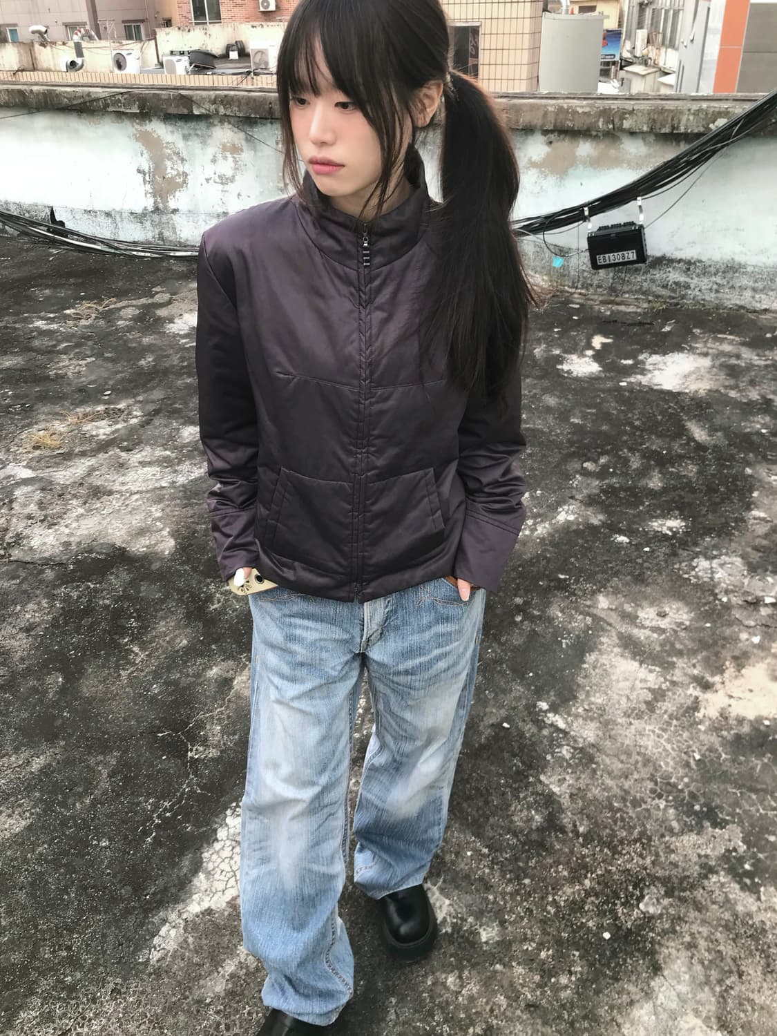 딥퍼플 라이트 패딩 상품이미지2