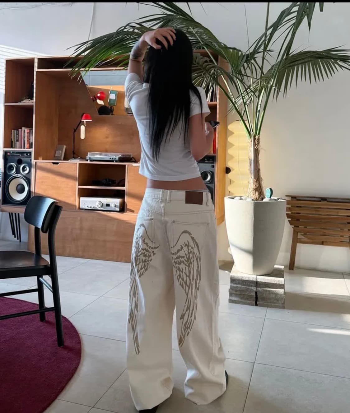 팬시클럽 엔젤 빈티지 워싱 핀턱팬츠 아이보리 상품이미지1