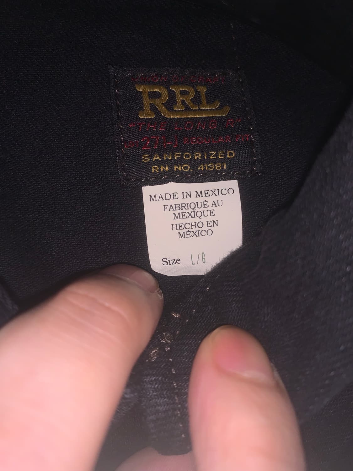 Rrl lot 271 L 흑청 상품이미지2