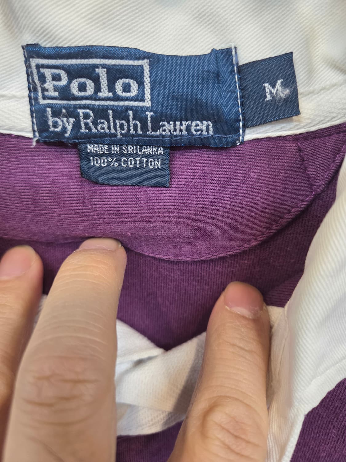 폴로랄프로렌 빈티지 럭비 카라긴팔 m 상품이미지3