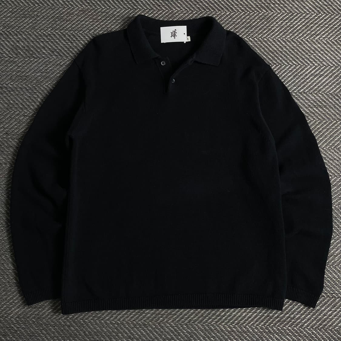 빈티지 블랙 미니멀 카라넥 스웨터o 3671 상품이미지1