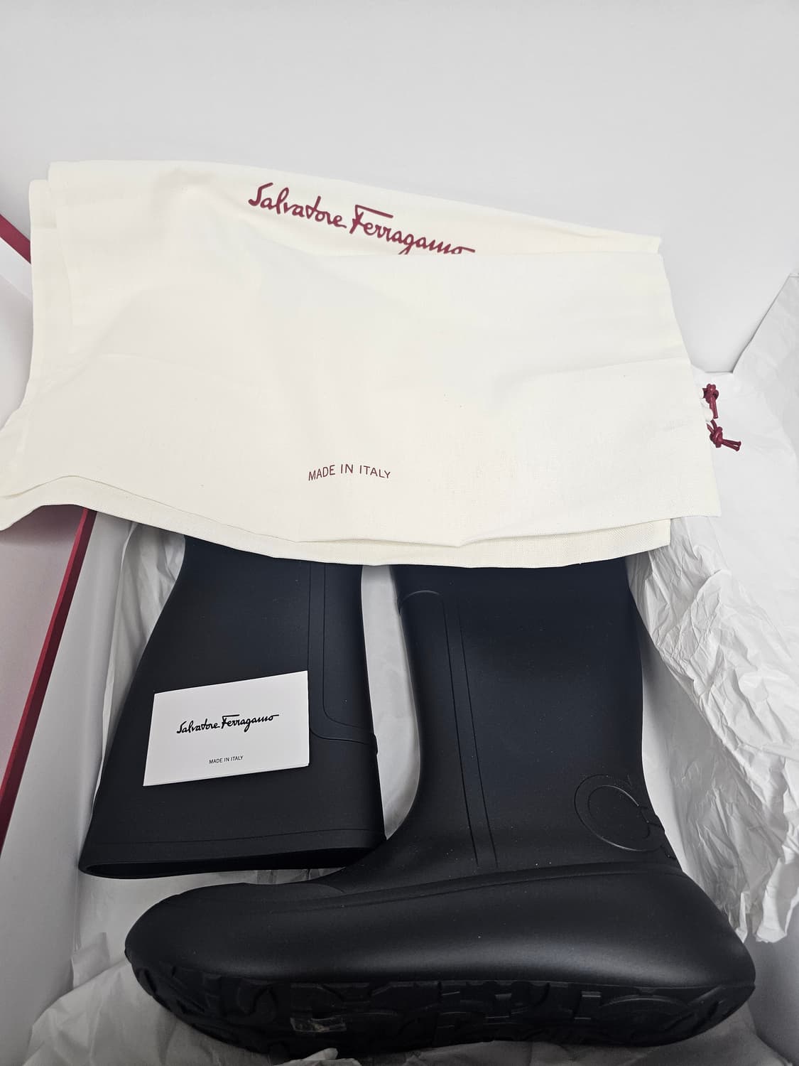 새상품 페라가모 레인/스노우 블랙 간치니 남성 부츠 상품이미지5