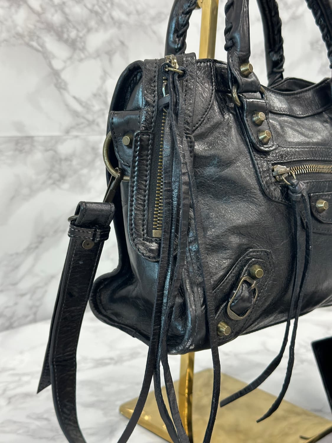 [정품] 발렌시아가 모터 시티백 블랙 상품이미지4