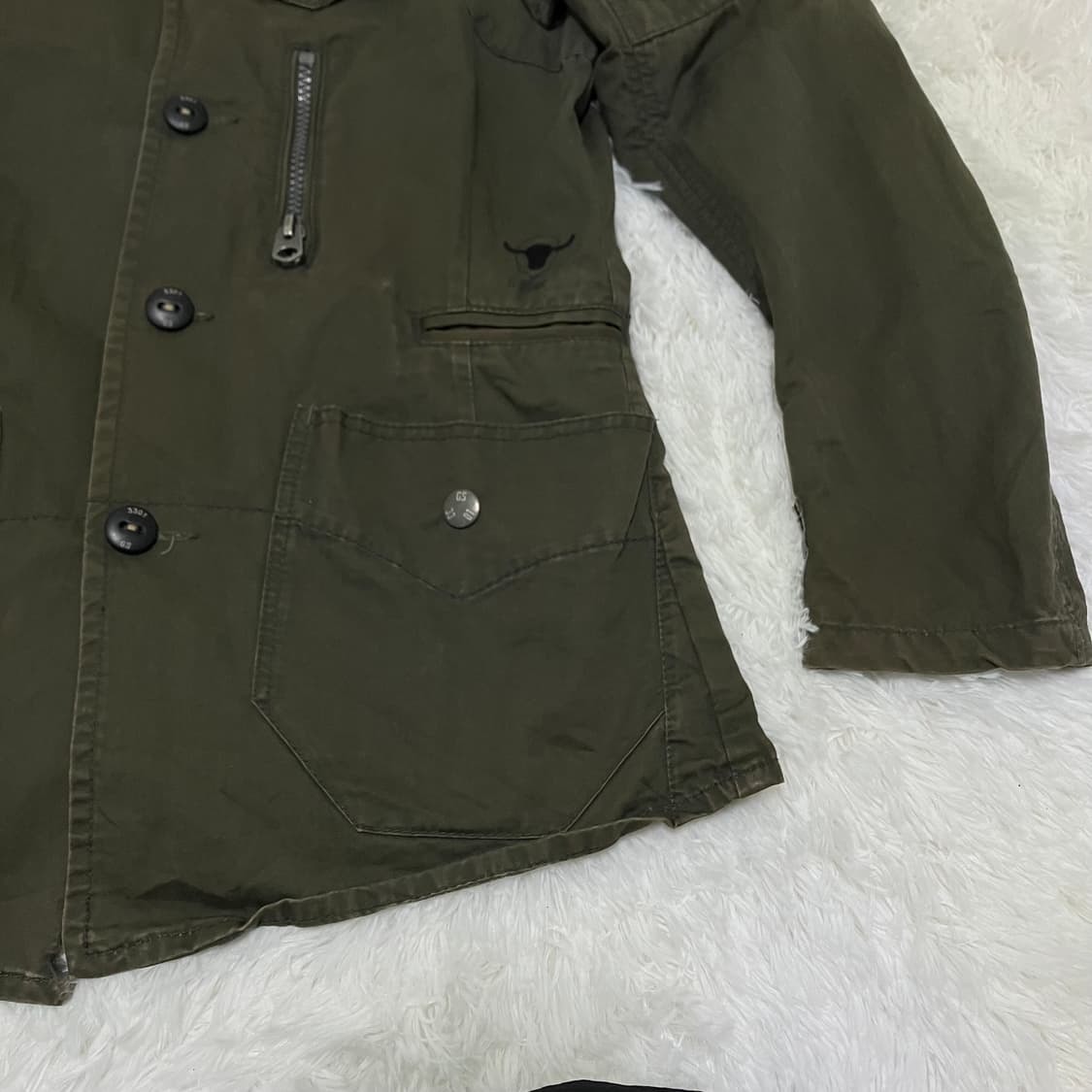 빈티지 카키 야상 재킷 986 y2k 스트릿 갸루 펑키 일본빈티지 fab 상품이미지5