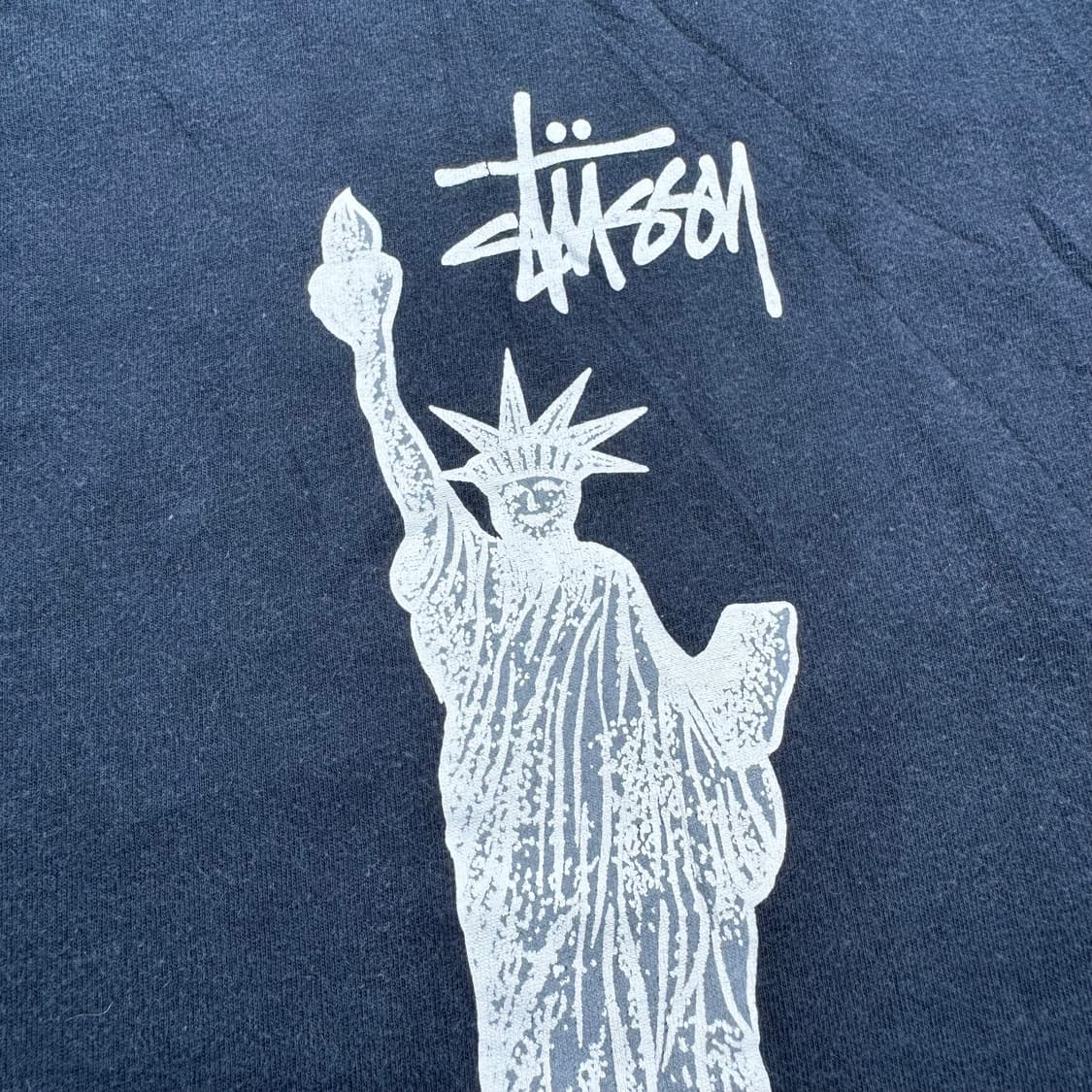 [L] 90s Stussy 스투시 스컬헤드 자유의 여신상 반팔 상품이미지6