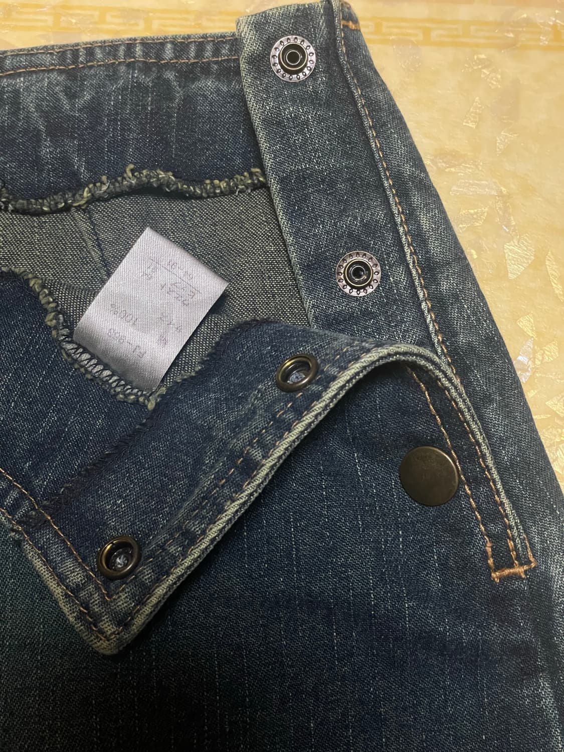 빈티지 테슬 데님 웨스턴 로우라이즈 스커트 상품이미지2