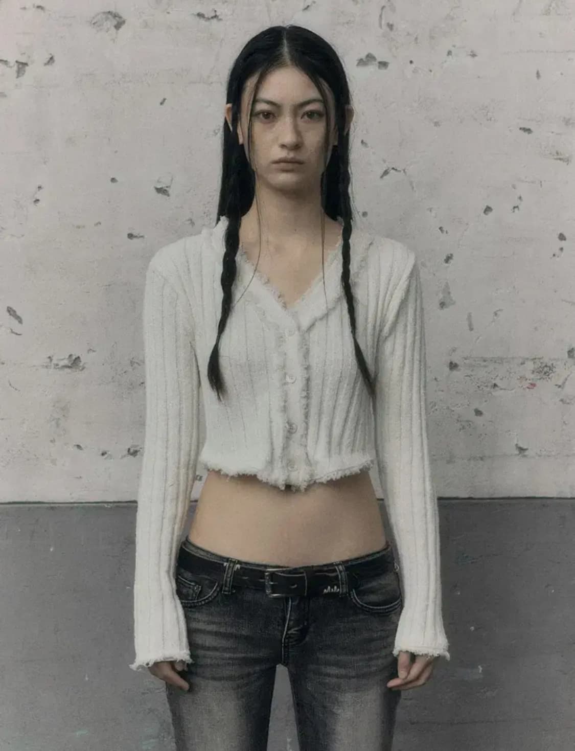 보헤미안서울 테슬 가디건 아이보리 상품이미지1