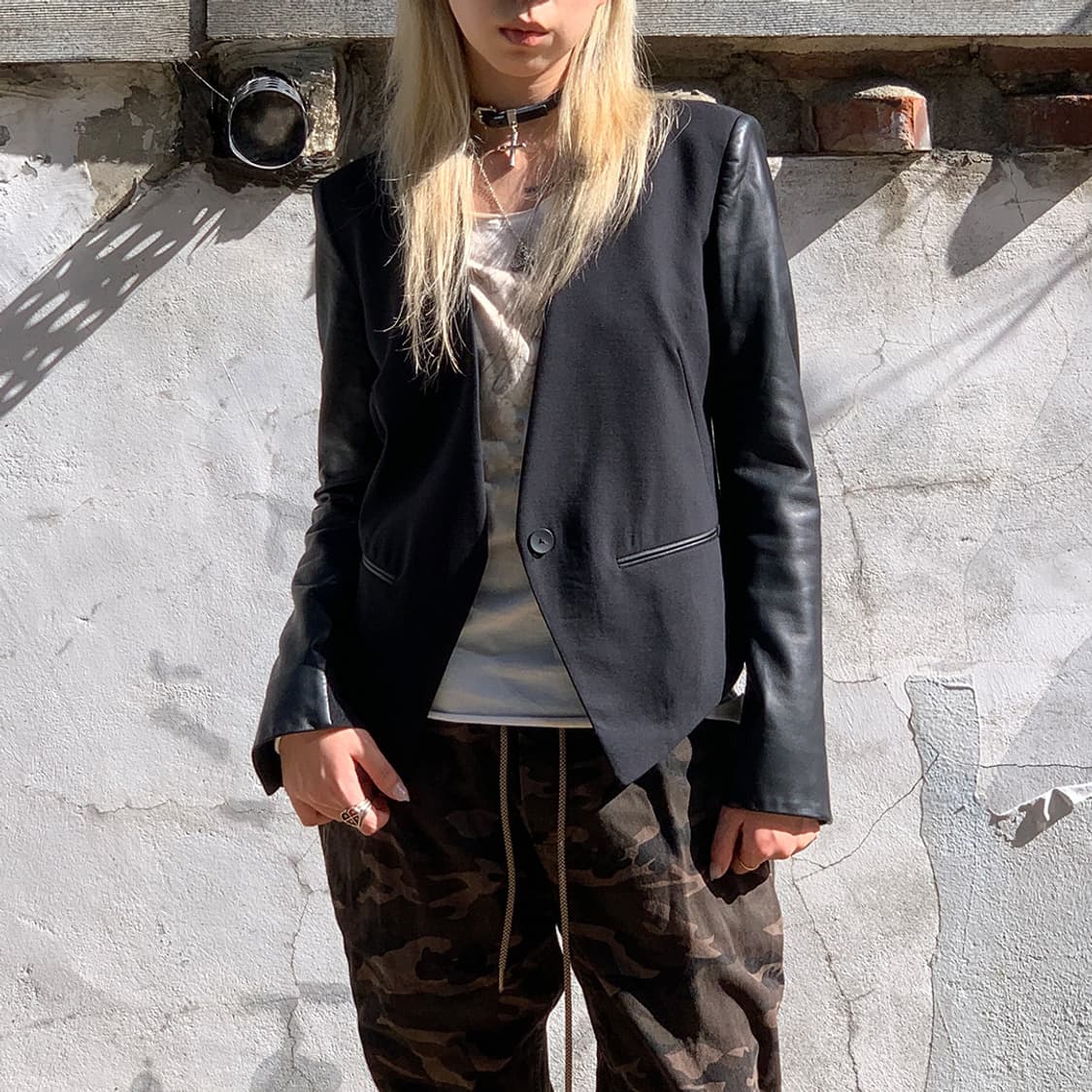 Helmut Lang (헬무트랭) 레더 슬리브 블레이저 상품이미지2