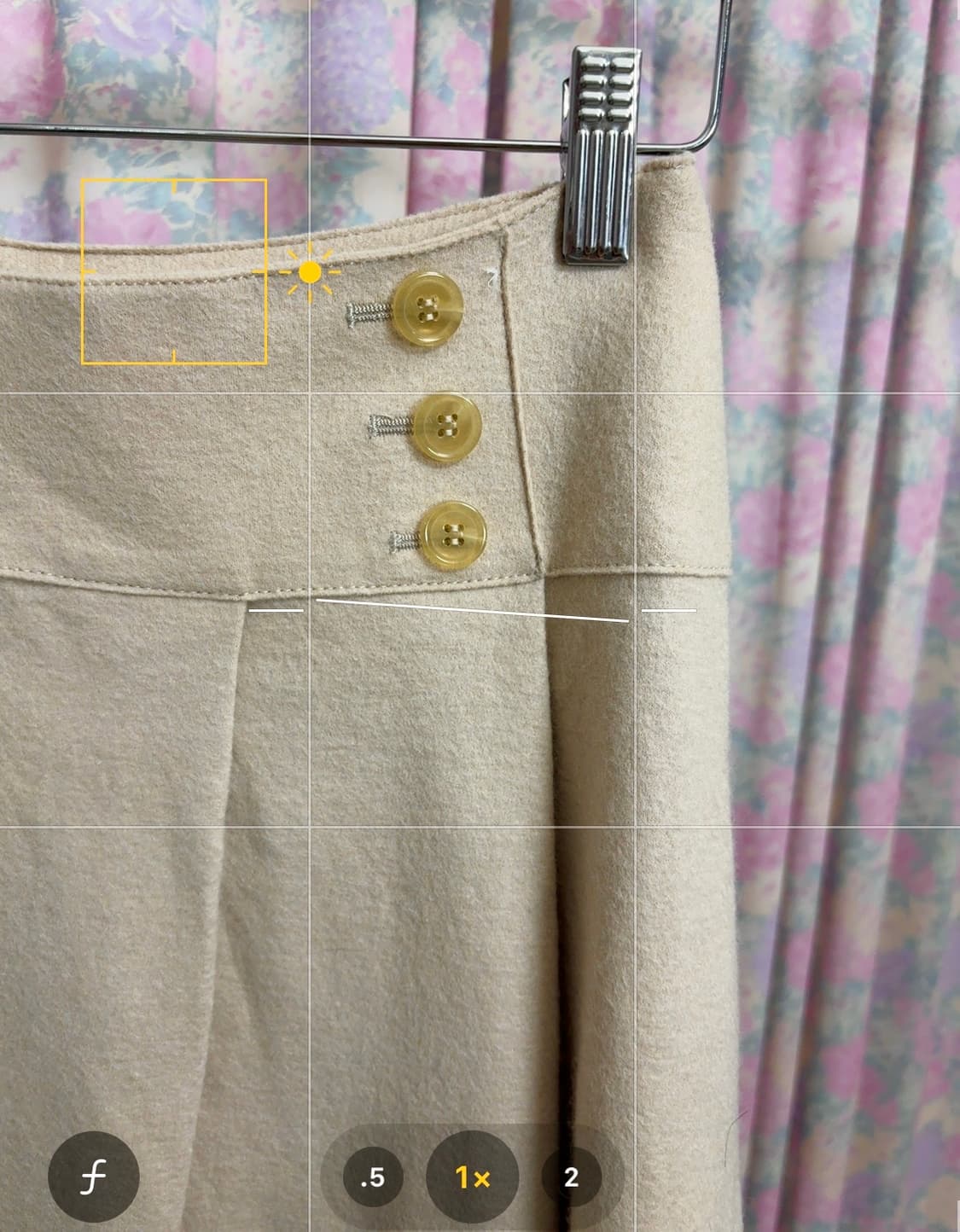 아이보리 울 미디 스커트 상품이미지10