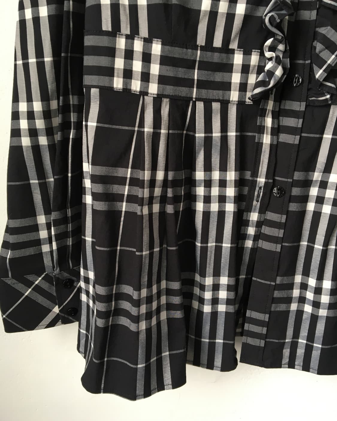 Naracamicie check patter frill shirt 상품이미지4