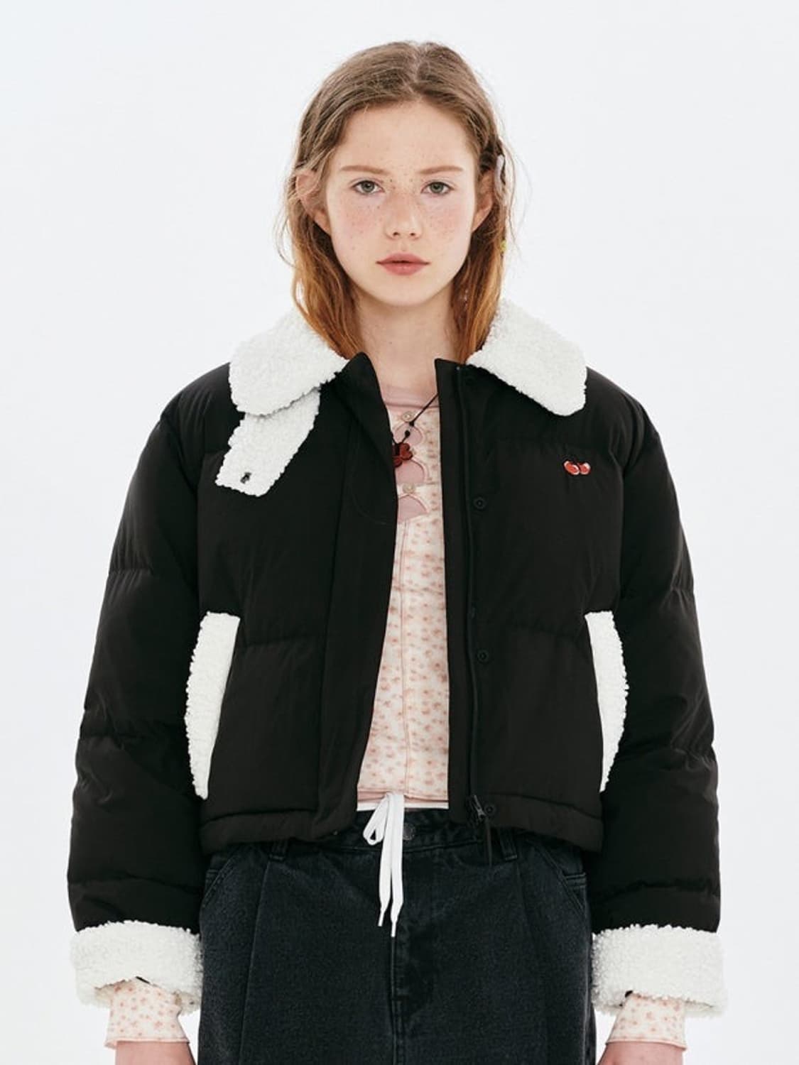 키르시 퍼 다운 패딩 자켓(블랙) 상품이미지3