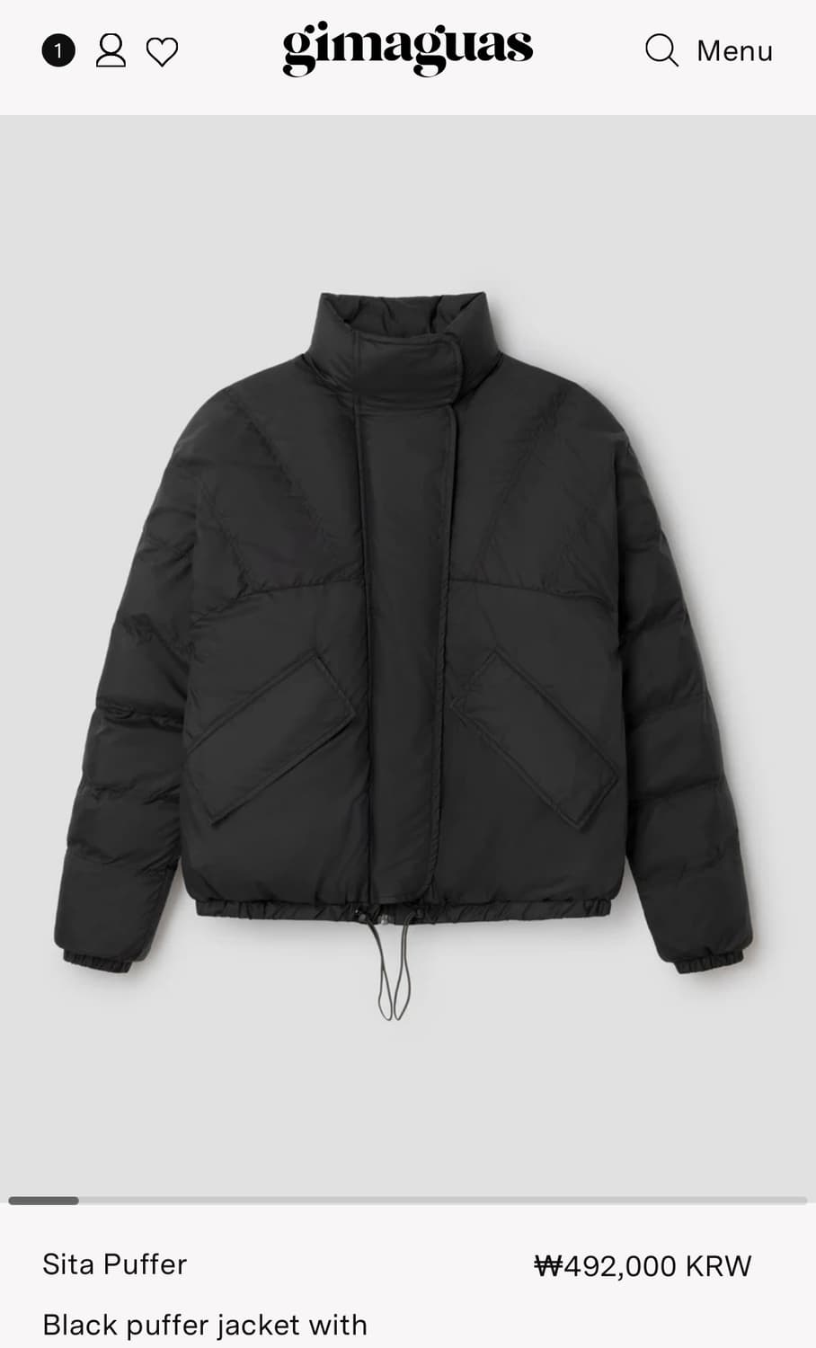 [M] Gimaguas 기마구아스 시타 패딩 Sita Puffer 상품이미지1