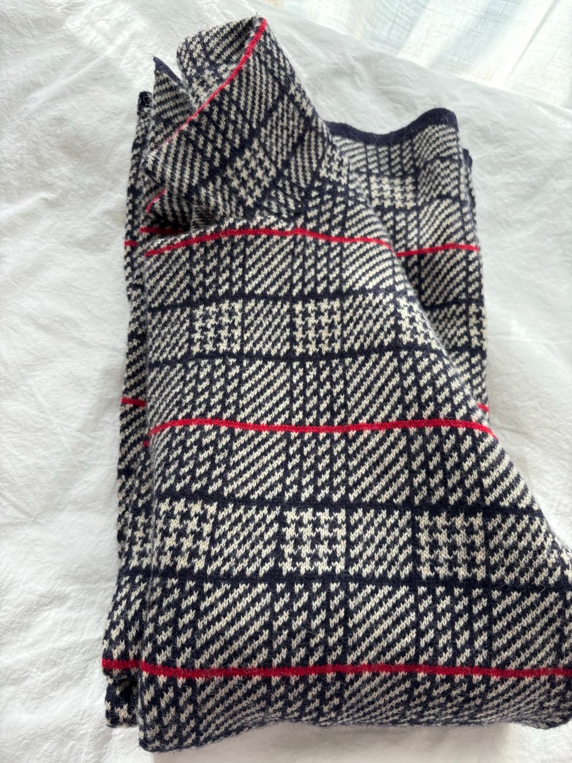 일본브랜드 울혼방 체크 가디건 상품이미지3