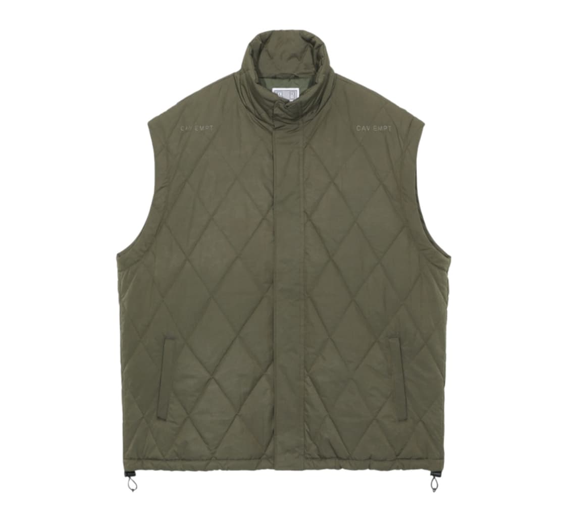 (L)카브엠트 디테치 슬리브 퀼트 자켓 올리브 상품이미지6