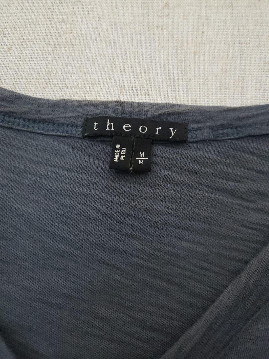 띠어리 V넥 반팔 티셔츠 블루 m 상품이미지3