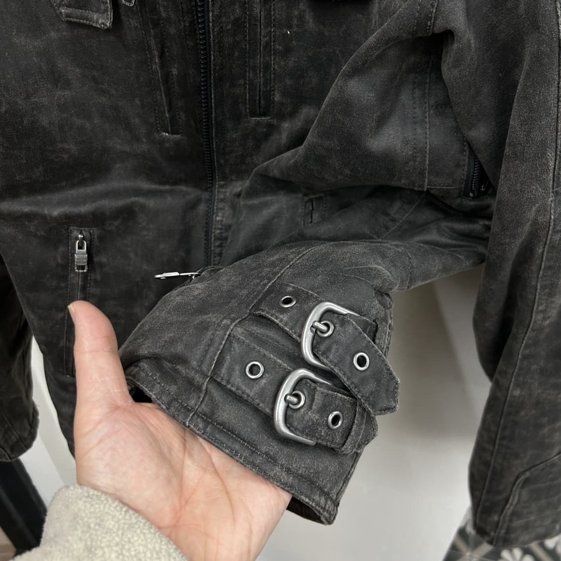 15997 - 할리데이비슨 워싱 레더 라이더 자켓 상품이미지5