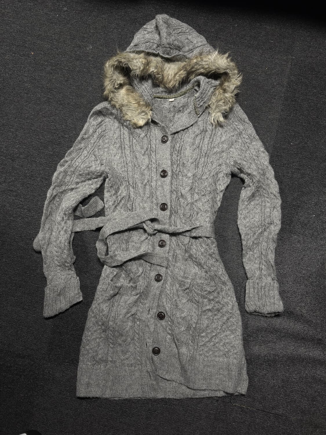 Vintage y2k&Punk Fur hood knit  상품이미지1