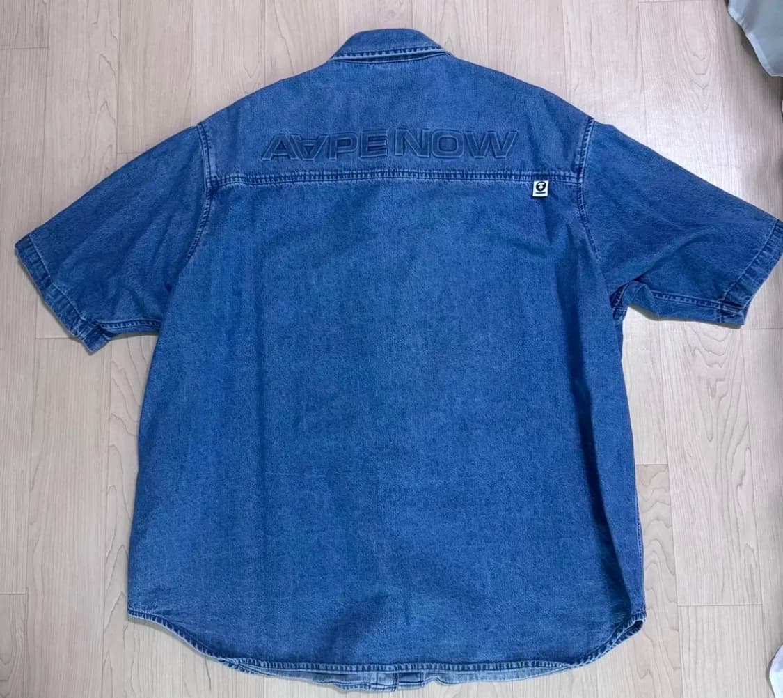 베이프 에이프 아플리케 데님셔츠 상품이미지4