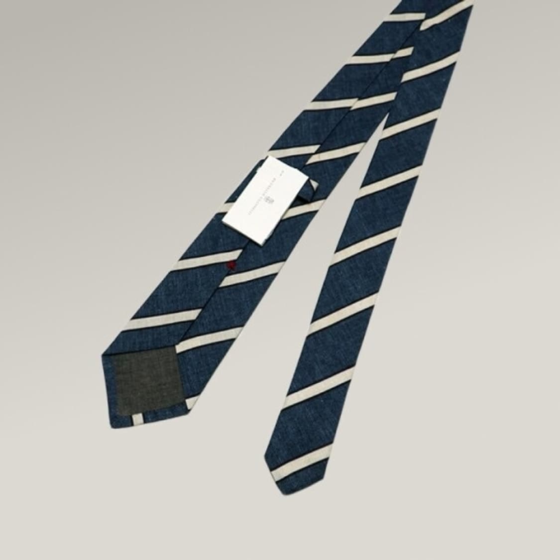 새상품 브루넬로 쿠치넬리 네이비 스트라이프 넥타이 상품이미지2