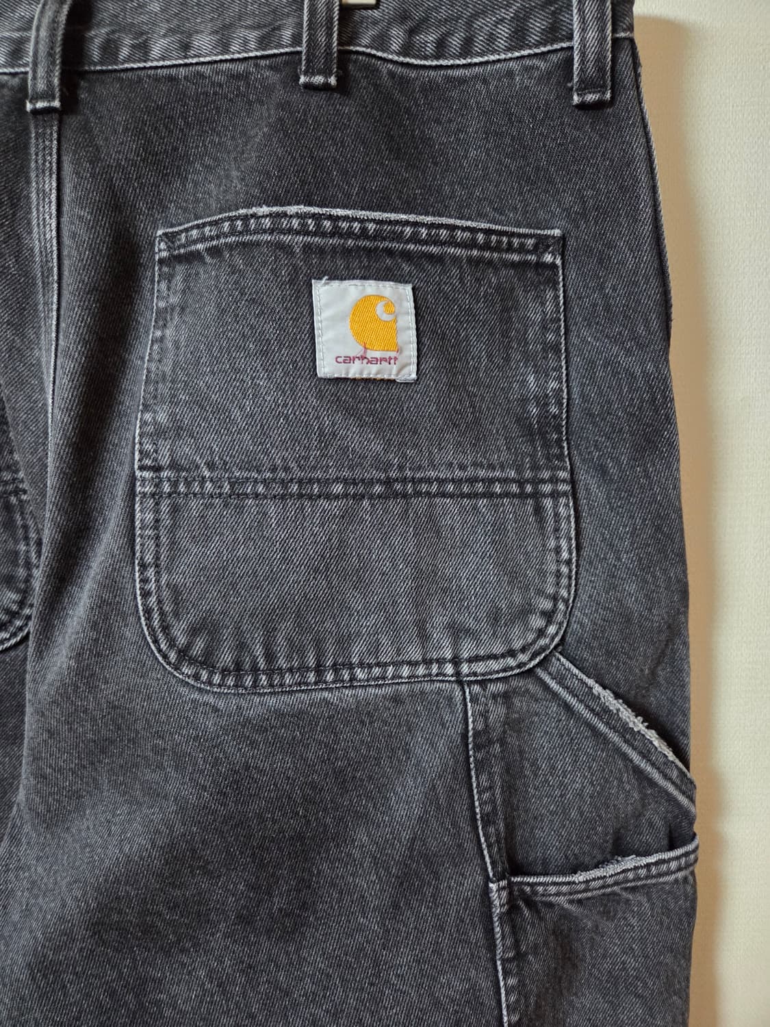 칼하트 WIP 스미스 데님 더블 니 팬츠 블랙 34X32 상품이미지3