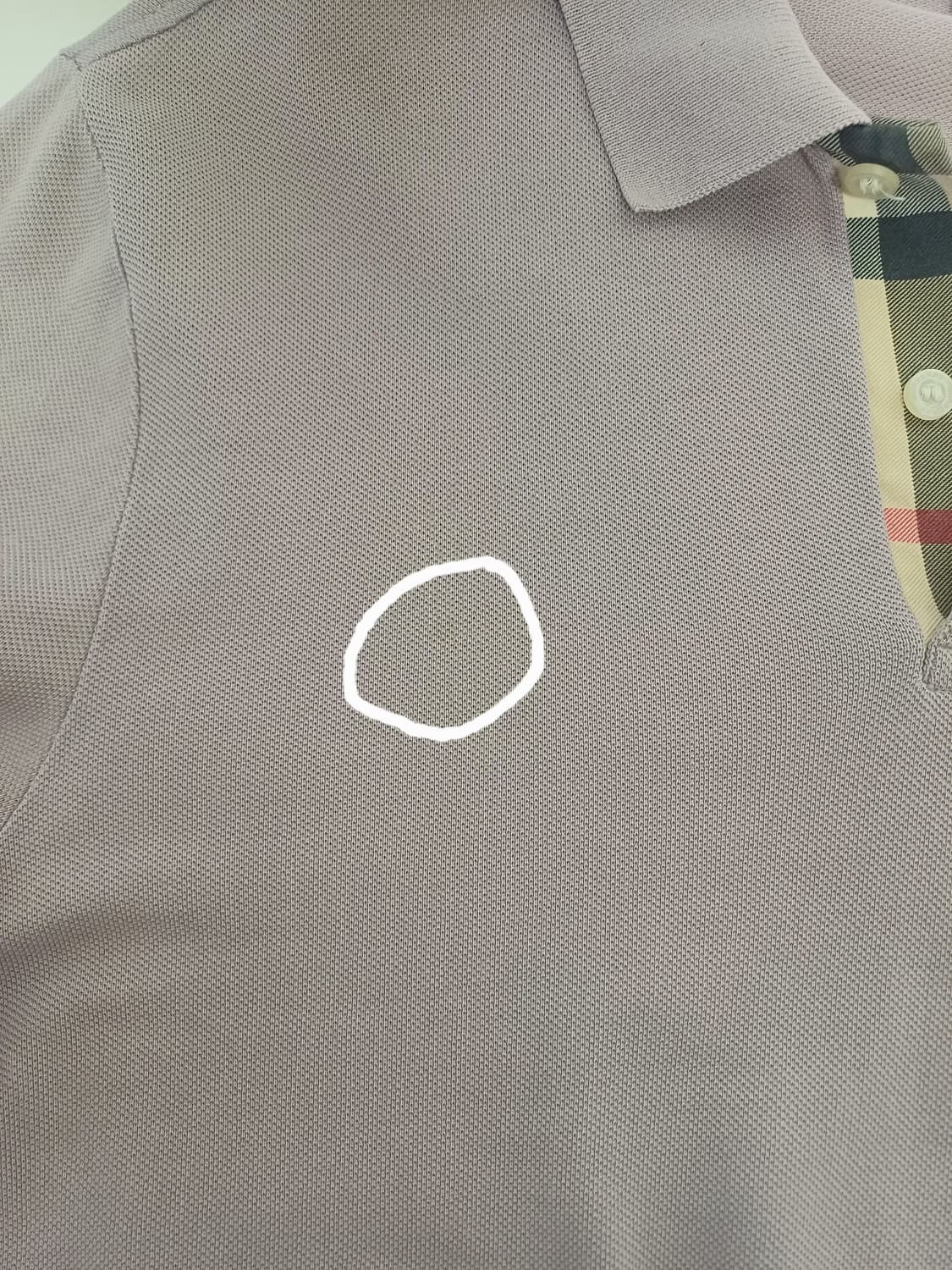 버버리 브릿 하우스체크 롱슬리브 폴로 셔츠 (라벤더 그레이) 상품이미지9