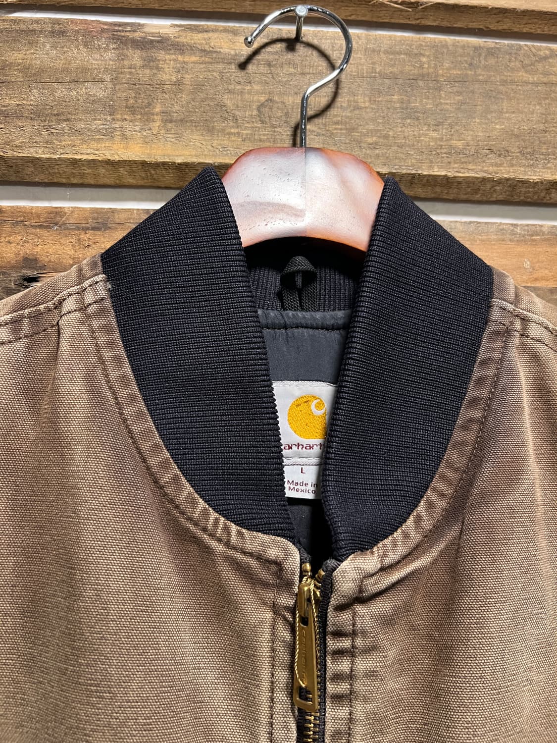 [L]칼하트 USA 빈티지 워싱 다크브라운 워크 베스트 상품이미지2