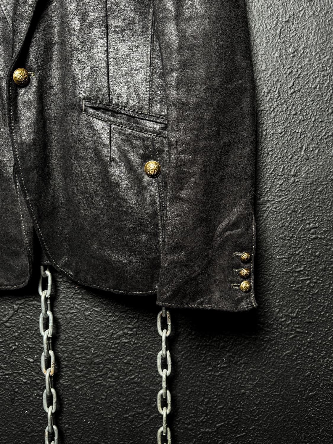 RATTLE TRAP – Black Matte Coated Blazer  상품이미지8