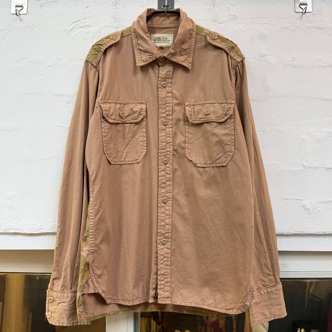 Avirex 아비렉스 카모플라쥬 베이지 셔츠 L 상품이미지1