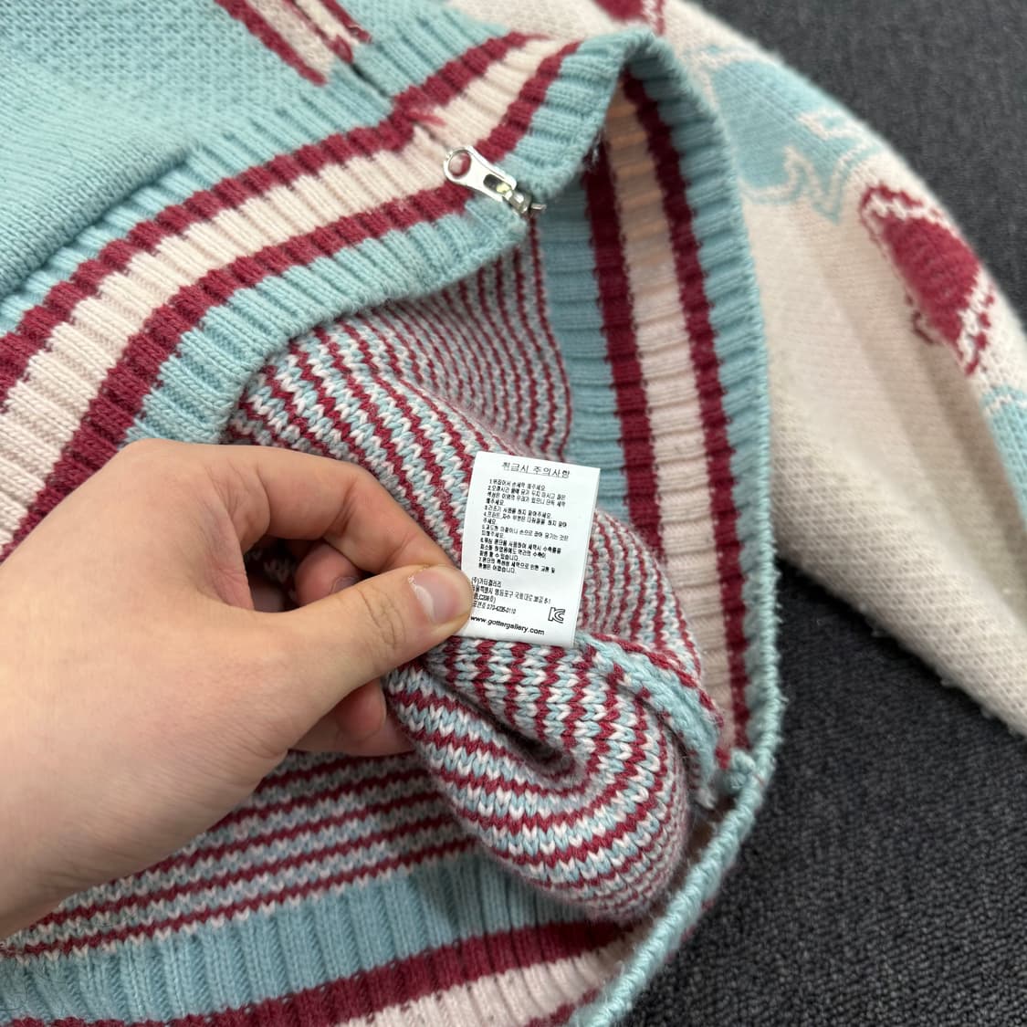 가터갤러리 포커 코위찬 니트 집업 상품이미지10