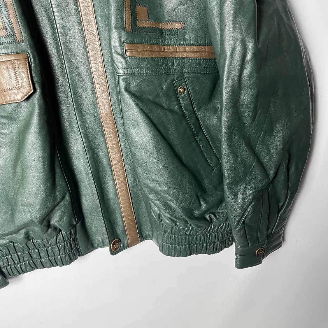 [Via Nuova Pelle] 램스킨 패치워크 레더자켓 상품이미지3