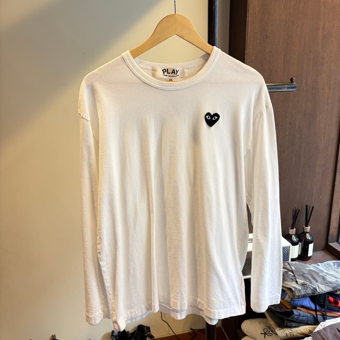 15032 - 꼼데가르송 화이트 롱슬리브 상품이미지2