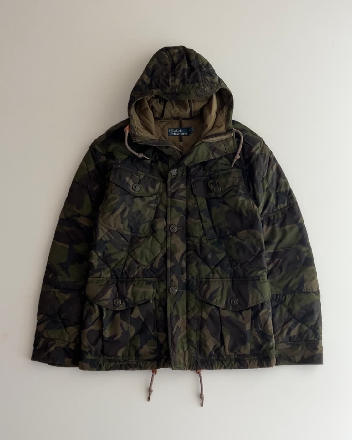 폴로 랄프로렌 카모 퀼팅 후드 자켓 S 상품이미지1
