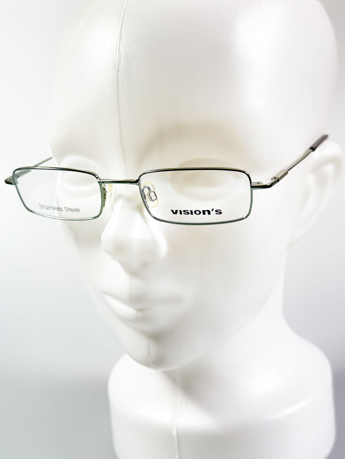 VISIONS 라이트 그린 슬림 스퀘어 메탈 빈티지 안경 상품이미지8