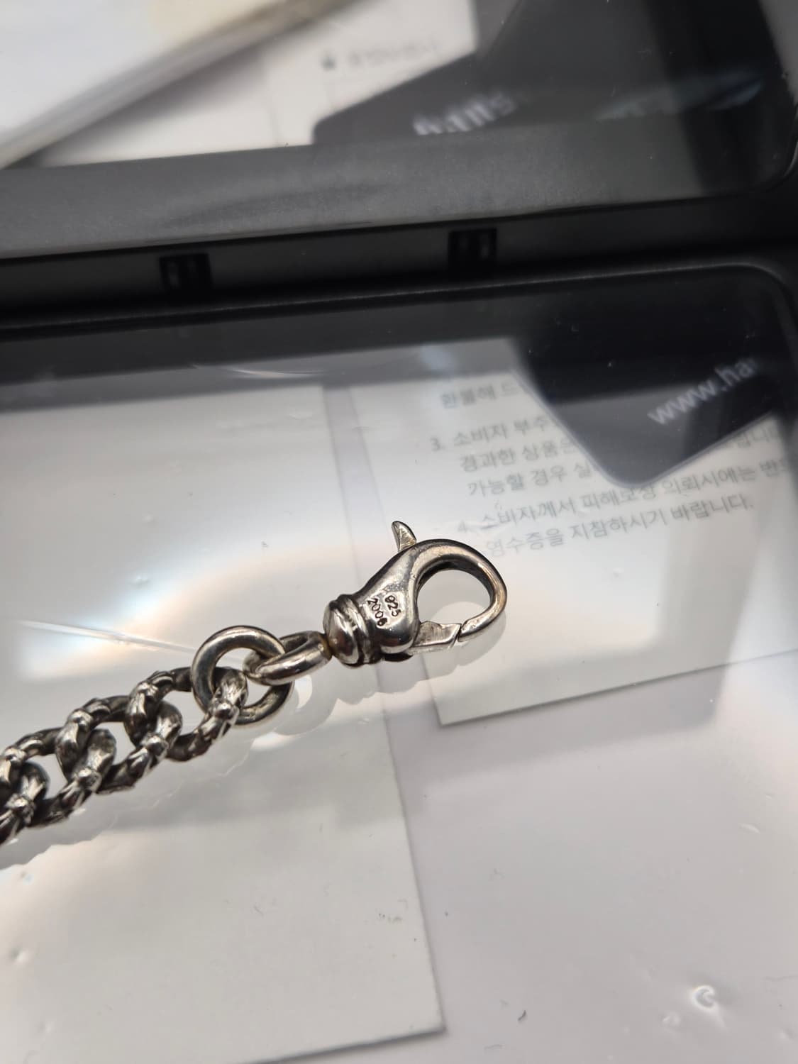 크롬하츠 정품 베이비엑스트라 펜시 체인 팔찌 8인치 풀구성 상품이미지4