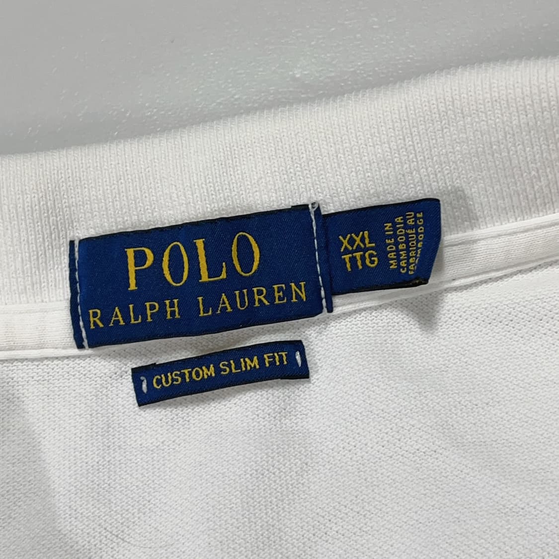 [정품] 폴로 화이트 / 네이비포니 반팔 카라티 [ XXL ] 상품이미지4