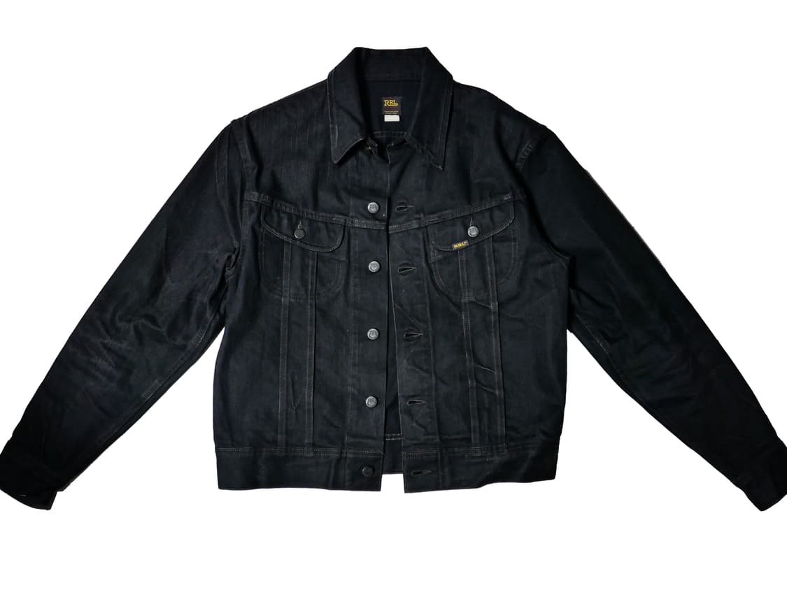 더블알엘 LOT271 데님자켓 블랙 상품이미지2