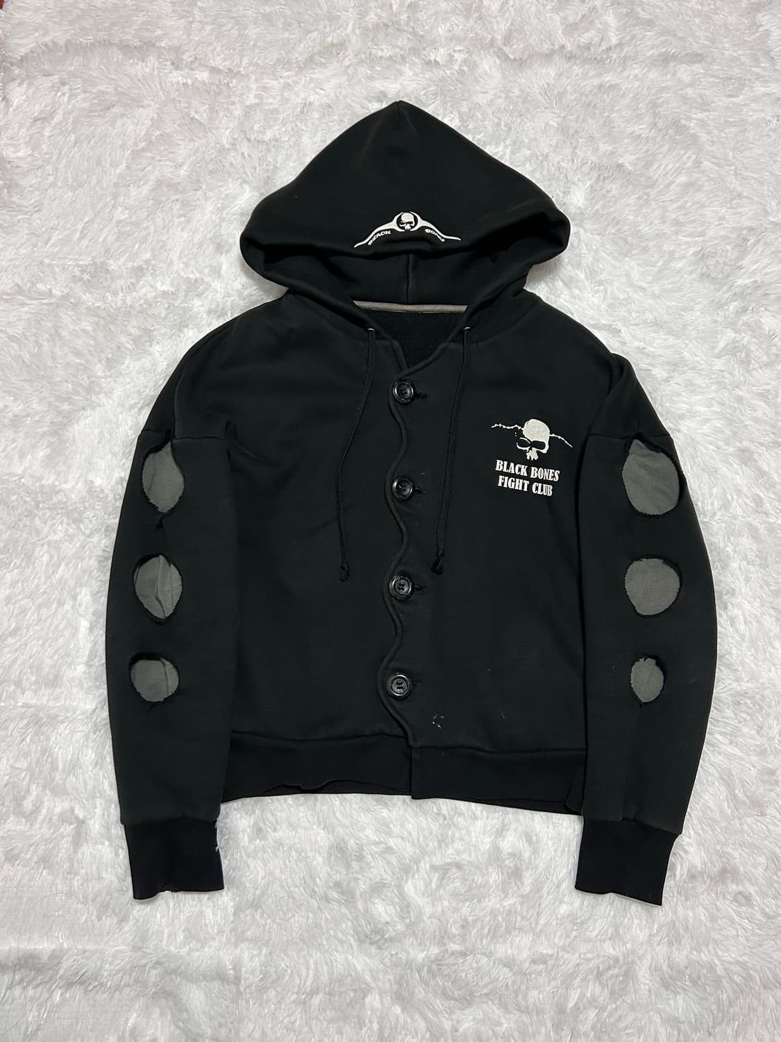 punk skull damage hood 상품이미지1