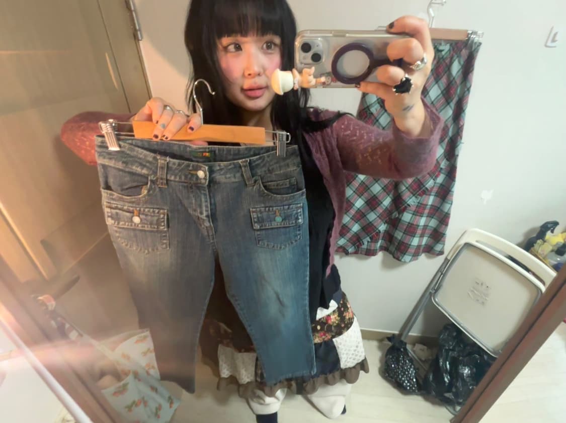 데님 카프리팬츠 상품이미지1