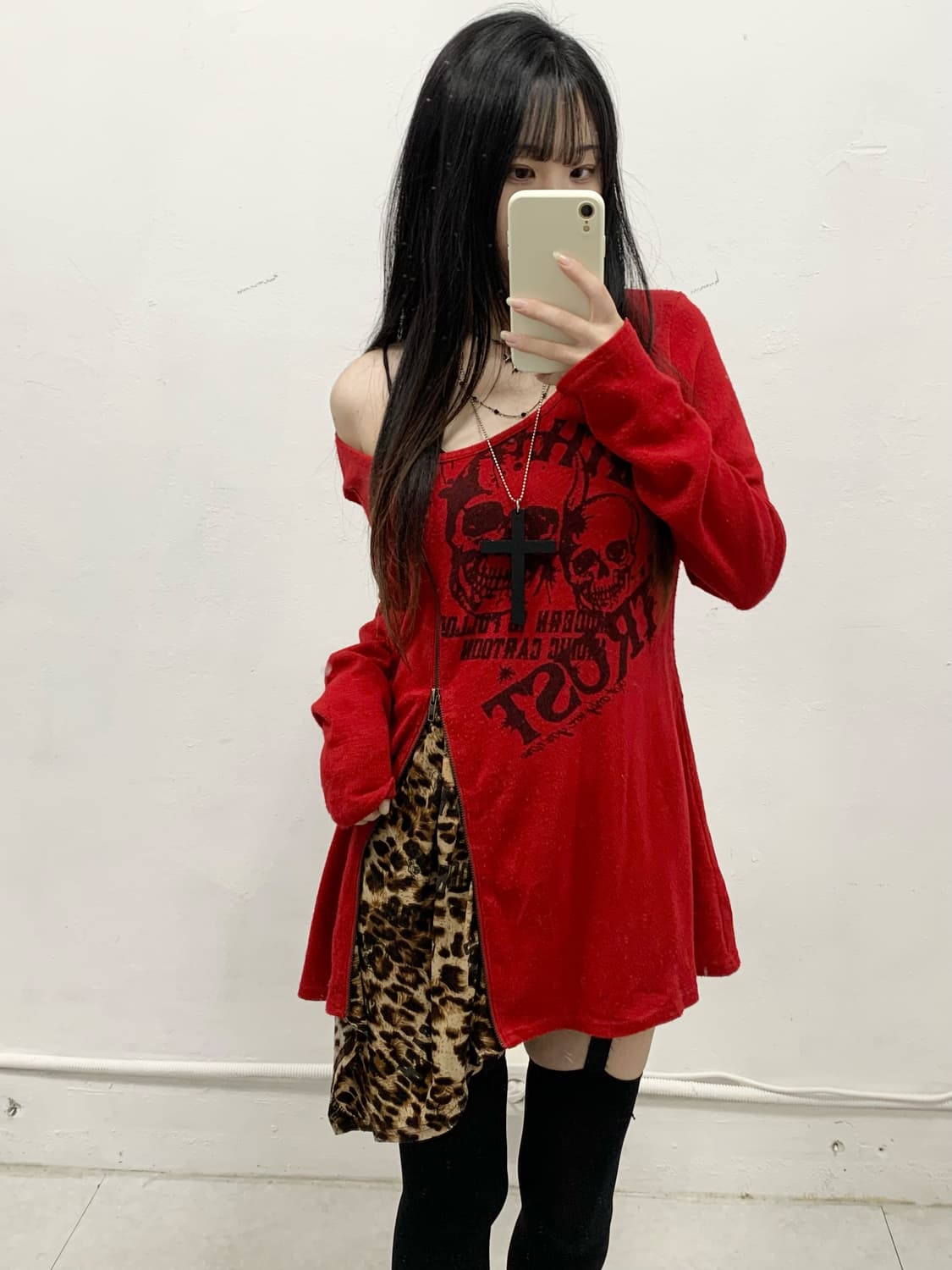 [GHOST OF HARLEM] 고스트 오브 할렘 갸루 레오파드 니트 상품이미지2