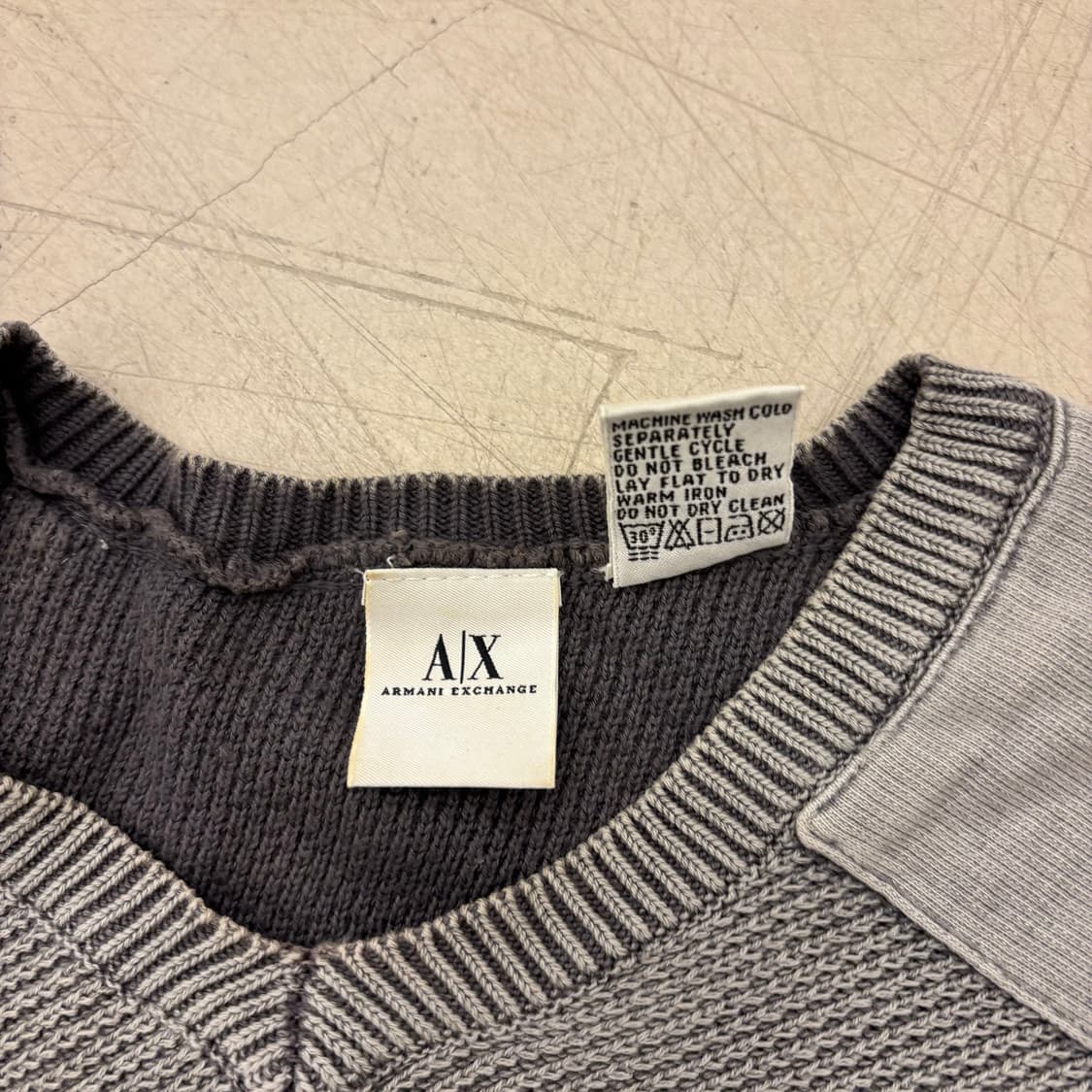 아르마니익스체인지 골지 그레이 니트 상품이미지3