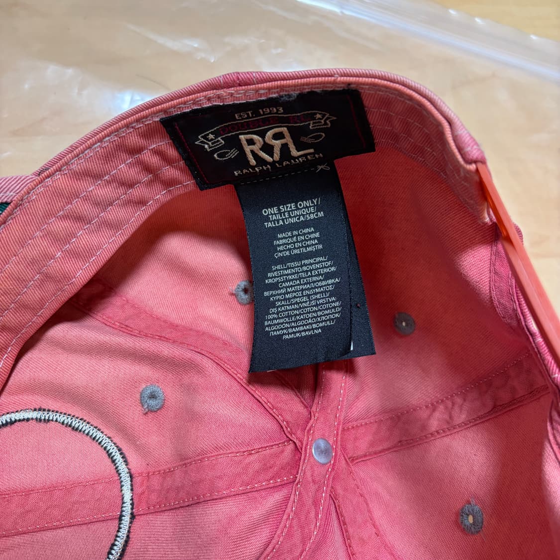 더블알엘 rrl 윙드로고 윙로고 볼캡 핑크 상품이미지6