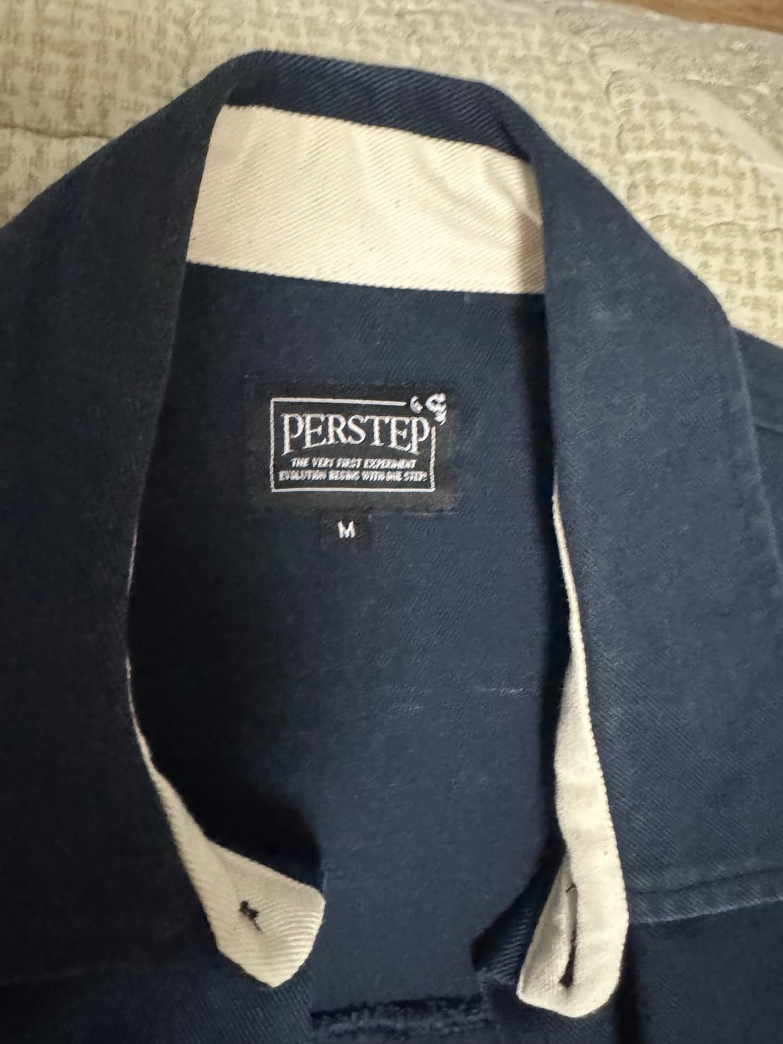 [L급 M]퍼스텝 네이비 오버핏 셔츠 상품이미지4