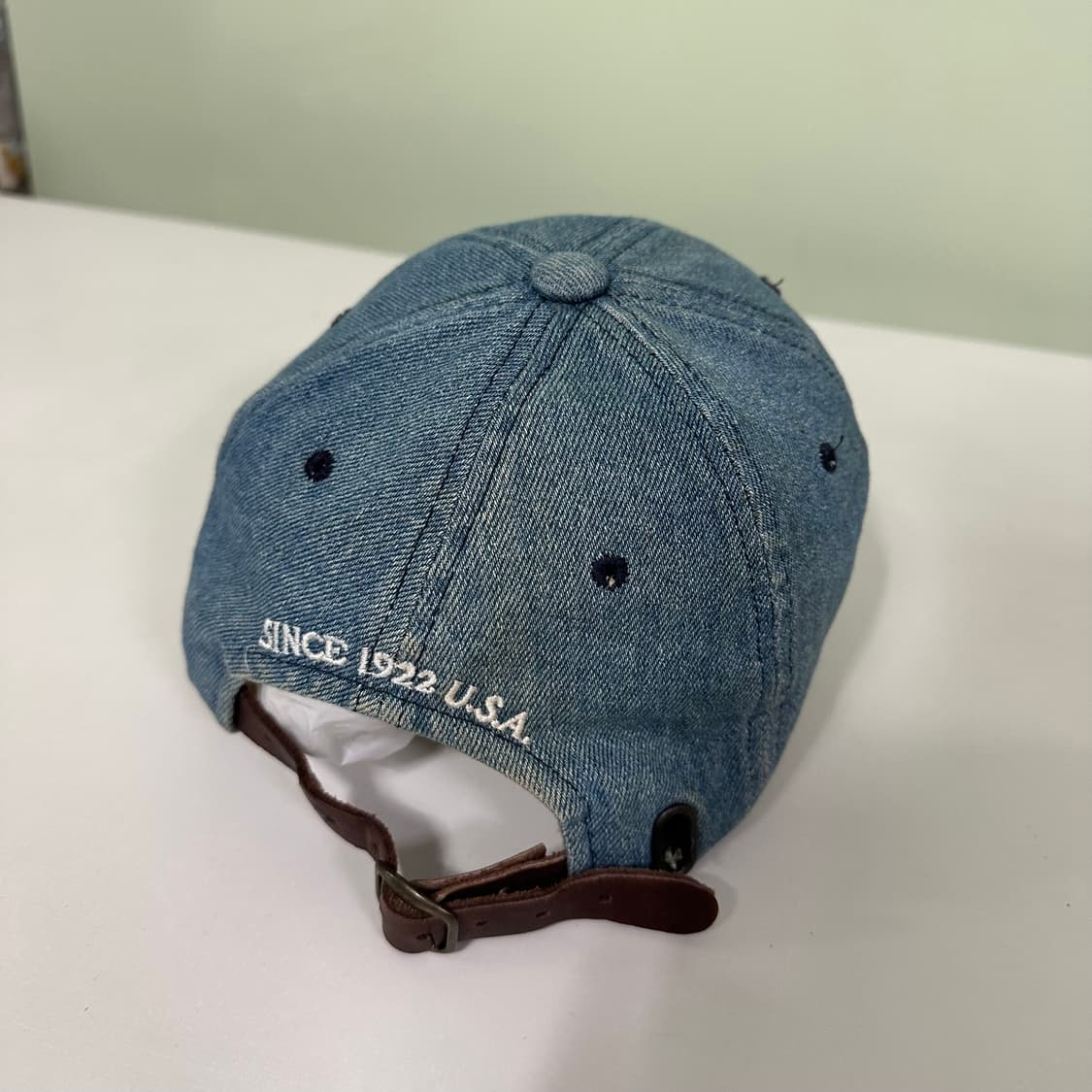 OS 디키즈 빈티지워싱 기본로고 데님볼캡 상품이미지3